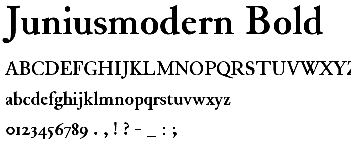 JuniusModern Bold font